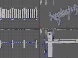 wooden pier 3Dモデル