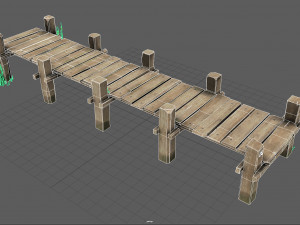 wooden pier 3Dモデル