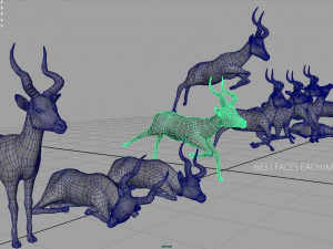 impala poses 3D Model