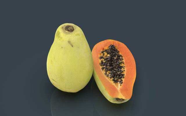 papaya 3D-Modell .c4d .max .obj .3ds .fbx .stl .blend 