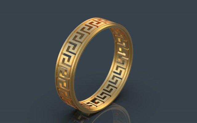 greek ring 3D Print Model .c4d .max .obj .3ds .fbx .stl .blend 
