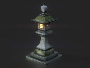 stone japanesse latern tachi-gata 3D Модель