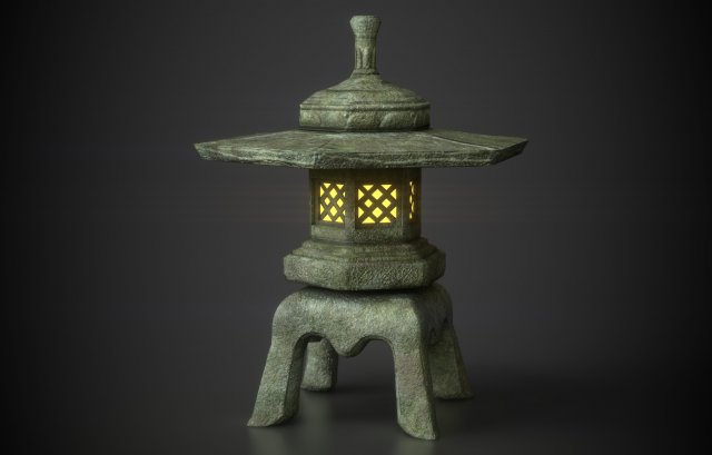japanese maru yakimi lantern 3D Модель .c4d .max .obj .3ds .fbx .stl .blend 