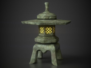 japanese maru yakimi lantern 3D Model