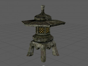 japanese maru yakimi lantern 3D Модель
