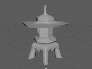 japanese maru yakimi lantern 3D Модель