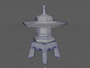 japanese maru yakimi lantern 3D Модель