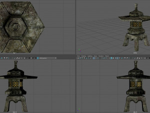 japanese maru yakimi lantern 3D Модель