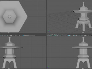 japanese maru yakimi lantern 3D Модель