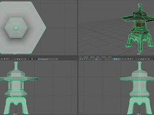 japanese maru yakimi lantern 3D Model