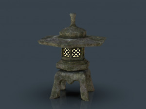japanese maru yakimi lantern 3D Модель