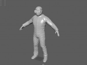 hazmat suit white 3D Model