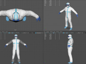 hazmat suit white 3D Model