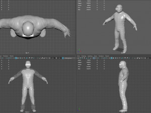 hazmat suit white 3D Model
