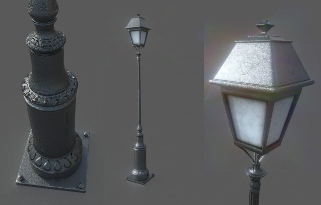 lampost 3D Model .c4d .max .obj .3ds .fbx .stl .blend 
