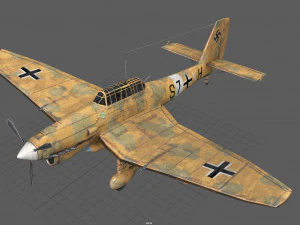 afrika korps ju 87 stuka 3D Model