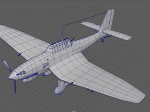 afrika korps ju 87 stuka 3D Model