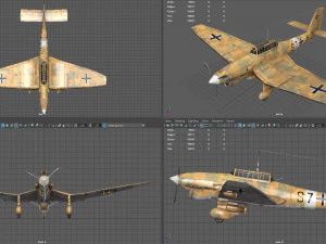 afrika korps ju 87 stuka 3D Model