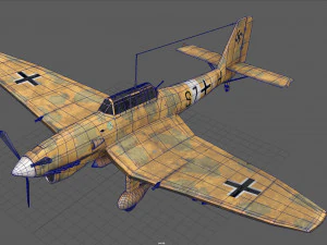 afrika korps ju 87 stuka 3D Model
