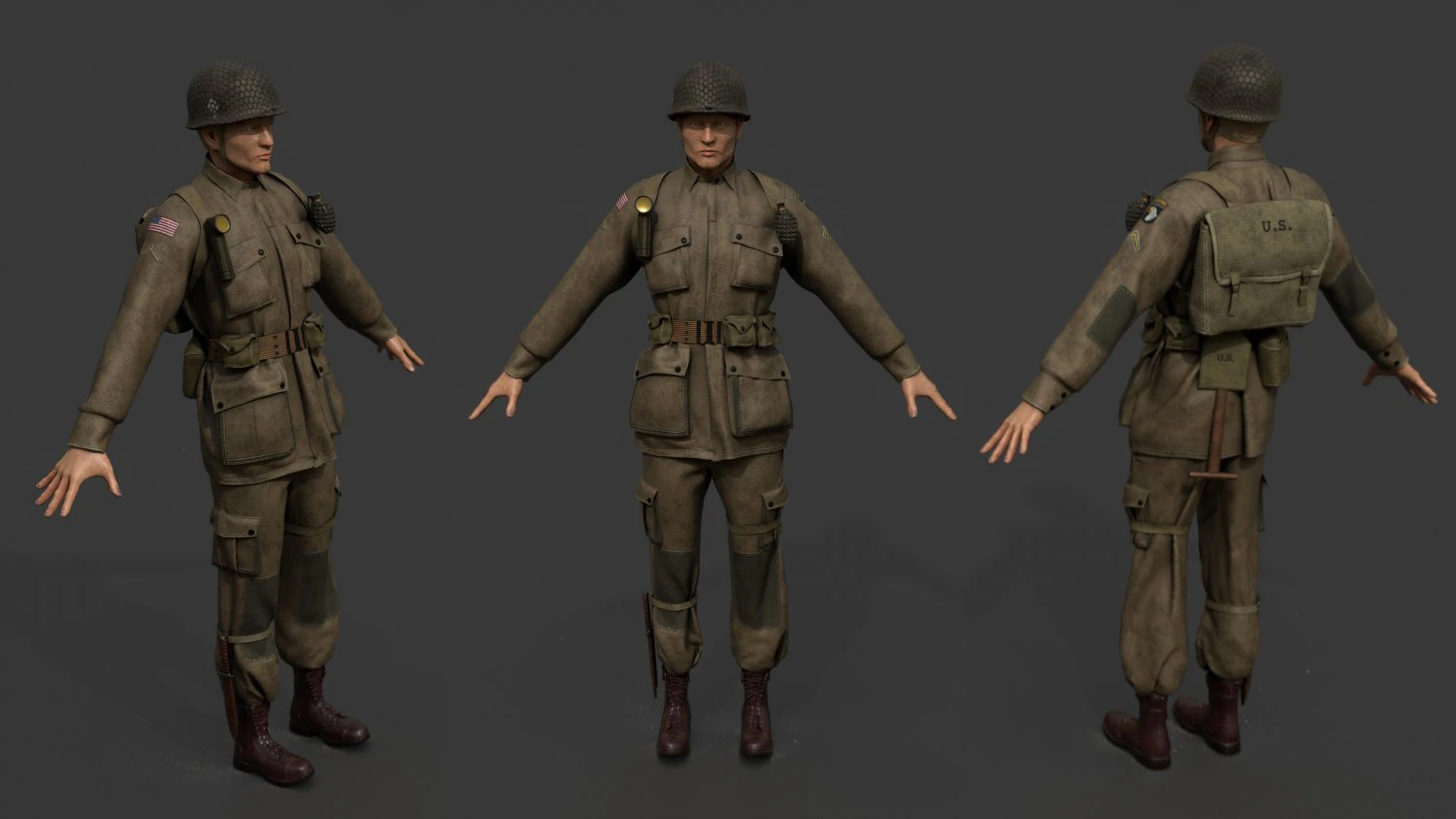 101st airborne division 3D Model .c4d .max .obj .3ds .fbx .stl .blend 