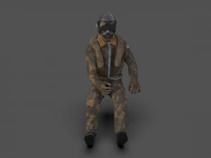 pilot - t and sitting pose 3D Model