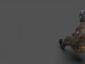 pilot - t and sitting pose Modelo 3D