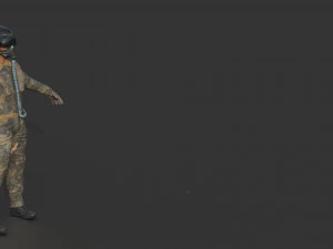 pilot - t and sitting pose 3D Model