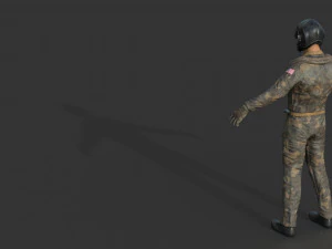 pilot - t and sitting pose 3D Model