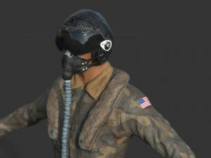 pilot - t and sitting pose 3D Model