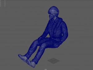 pilot - t and sitting pose 3D Model