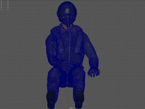 pilot - t and sitting pose Modelo 3D