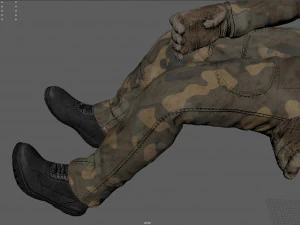 pilot - t and sitting pose 3D Model