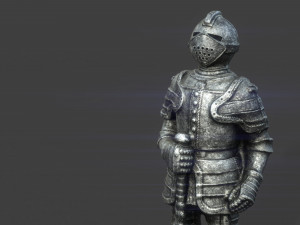 medieval knight statue 4 3D Модель