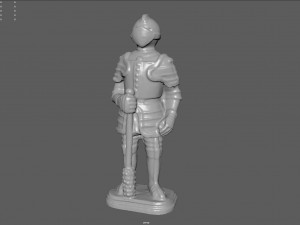 medieval knight statue 4 3D Модель
