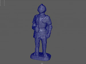 medieval knight statue 4 3D Model