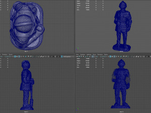 medieval knight statue 4 3D Модель