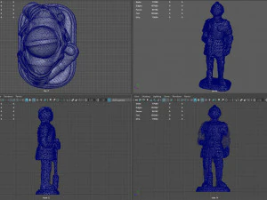 medieval knight statue 4 3D Model