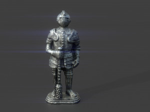 medieval knight statue 4 3D Модель