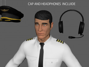airline captain 3D मॉडल
