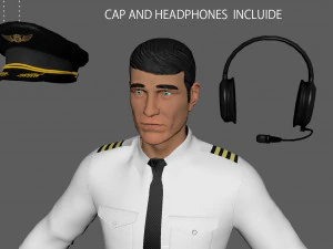 airline captain 3D Model