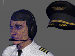 airline captain 3D मॉडल