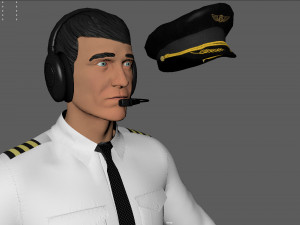 airline captain 3D मॉडल