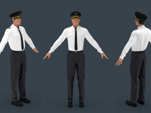 airline captain 3D मॉडल