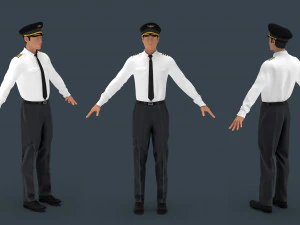 airline captain 3D Model