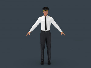 airline captain 3D मॉडल