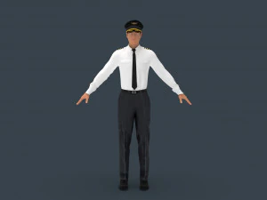 airline captain 3D Model