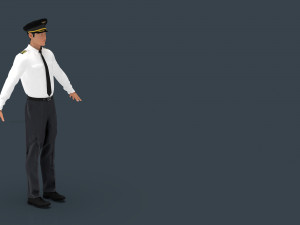 airline captain 3D मॉडल