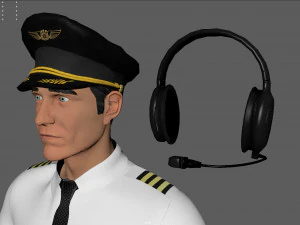 airline captain 3D Model