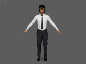 airline captain 3D Model