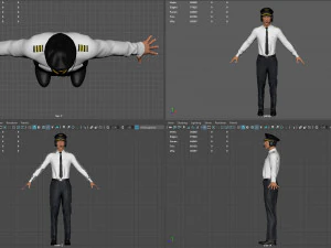 airline captain 3D Model